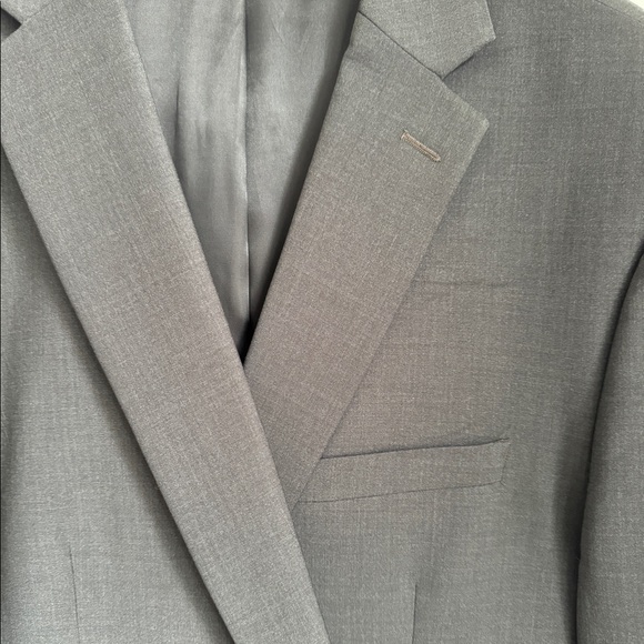 CALVIN KLEIN; Men's Slim-Fit Wool Infinite Stretch Suit Separates Dark Grey - Picture 2 of 5